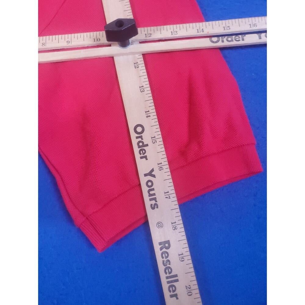 Vintage Izod Club Dewar's NWOT Red Polo Shirt Men's Size Large Nwot - Picture 9 of 15